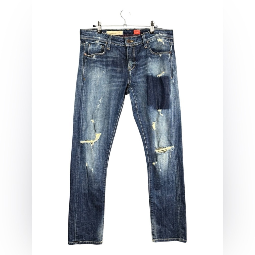 EUC Pilcro and the Letterpress Women's Distressed Mid-rise Straight Leg Jeans 27 - Picture 6 of 14